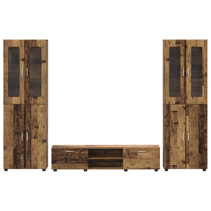 Set mobile TV FLORIN 3 pcs Legno vecchio Legno multistrato | homemem39