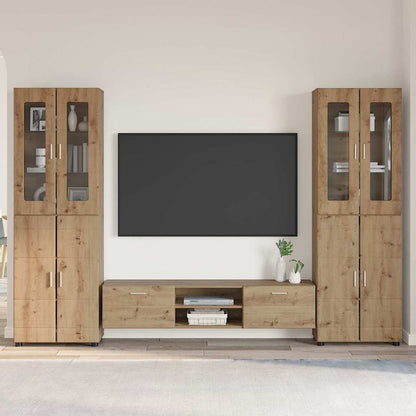 Set mobile TV FLORIN 3 pcs Rovere artigianale Legno multistrato | homemem39