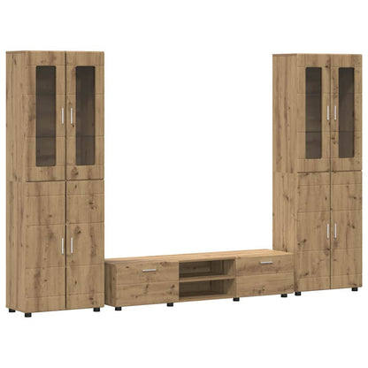 Set mobile TV FLORIN 3 pcs Rovere artigianale Legno multistrato | homemem39
