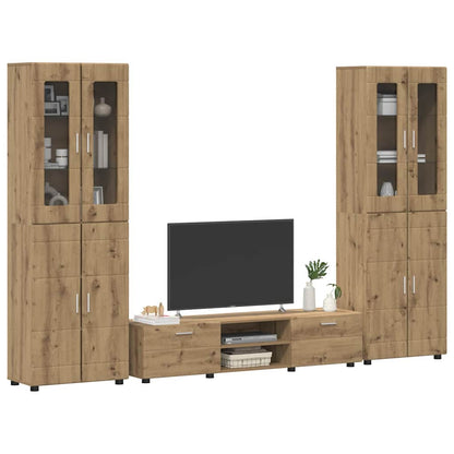 Set mobile TV FLORIN 3 pcs Rovere artigianale Legno multistrato | homemem39