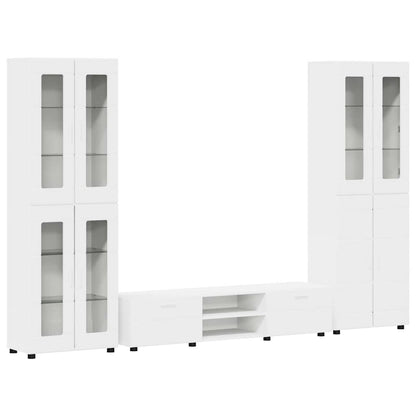 Set mobile TV con porta FLORIN 3 pcs Bianco Legno multistrato | homemem39