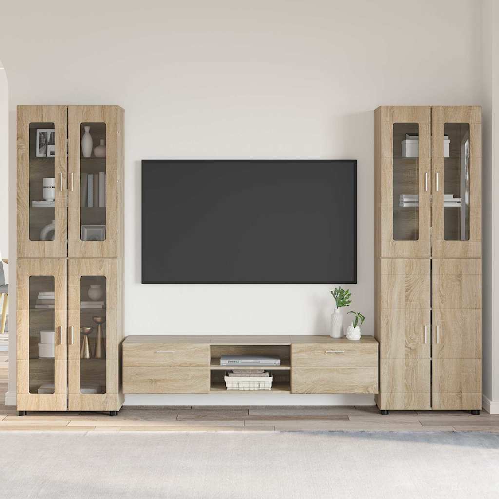 Set mobile TV FLORIN 3 pcs Rovere Sonoma Legno multistrato | homemem39