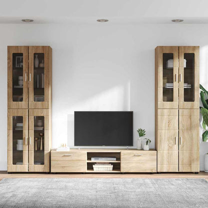 Set mobile TV FLORIN 3 pcs Rovere Sonoma Legno multistrato | homemem39