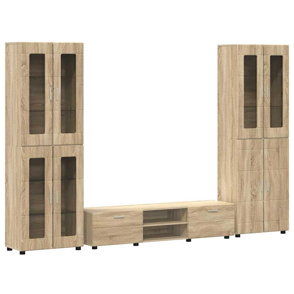 Set mobile TV FLORIN 3 pcs Rovere Sonoma Legno multistrato | homemem39