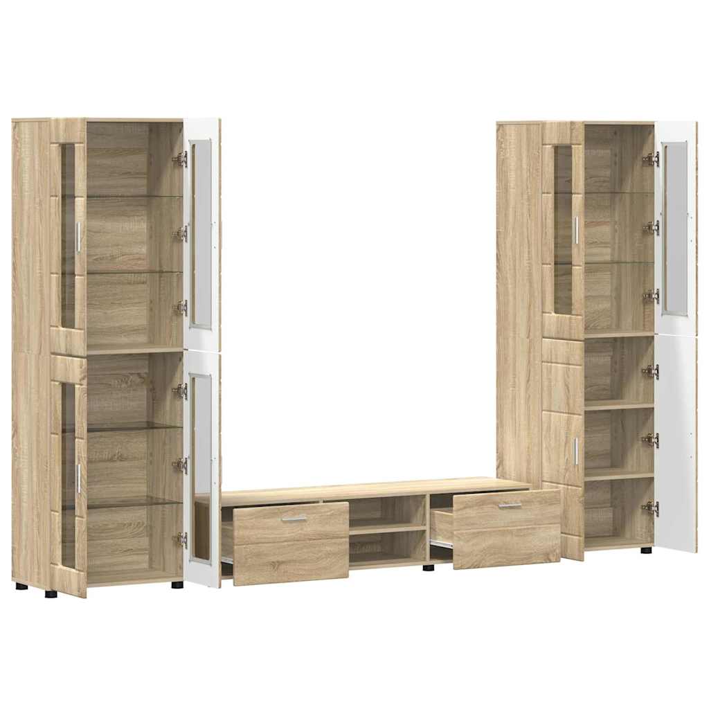 Set mobile TV FLORIN 3 pcs Rovere Sonoma Legno multistrato