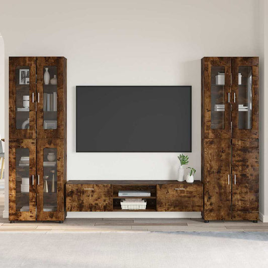 Set mobile TV FLORIN 3 pcs Rovere fumé Legno multistrato | homemem39