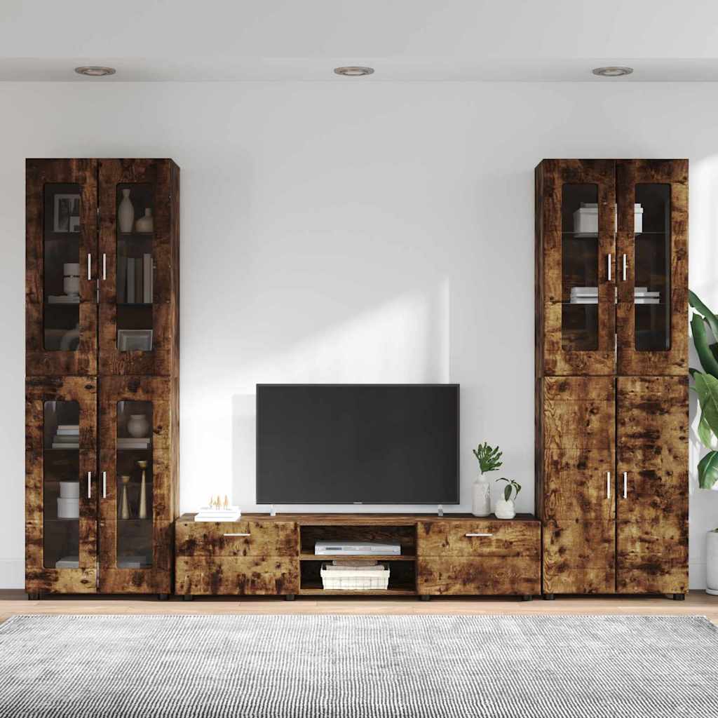 Set mobile TV FLORIN 3 pcs Rovere fumé Legno multistrato | homemem39