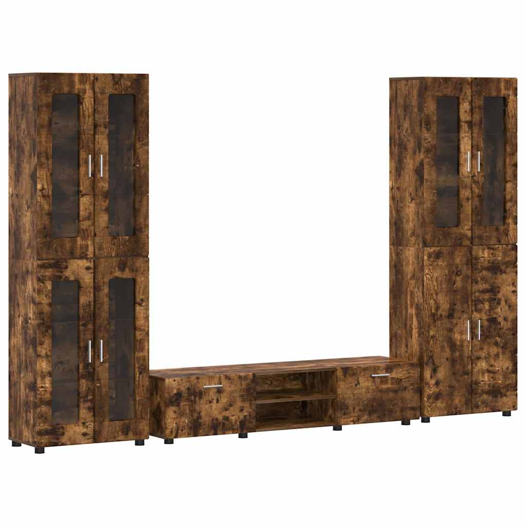 Set mobile TV FLORIN 3 pcs Rovere fumé Legno multistrato | homemem39