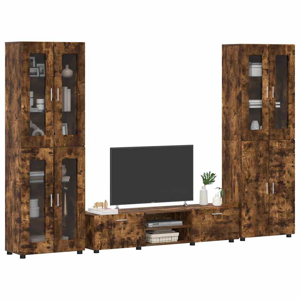 Set mobile TV FLORIN 3 pcs Rovere fumé Legno multistrato | homemem39