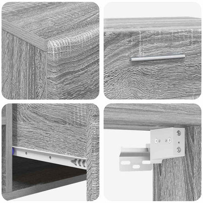 Set mobile TV FLORIN 3 pcs Grigio Sonoma Legno multistrato