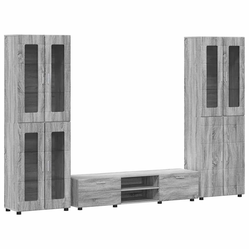 Set mobile TV FLORIN 3 pcs Grigio Sonoma Legno multistrato