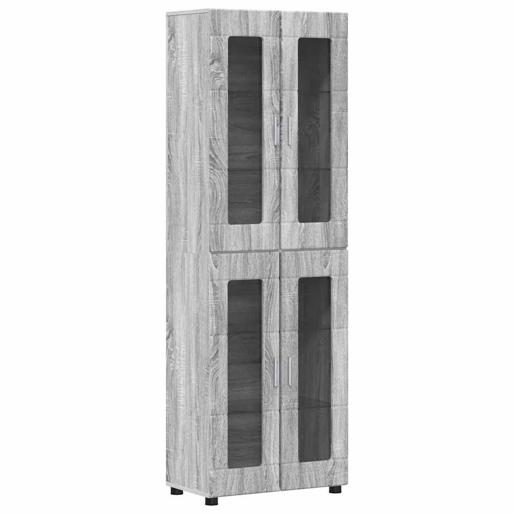 Set mobile TV FLORIN 3 pcs Grigio Sonoma Legno multistrato