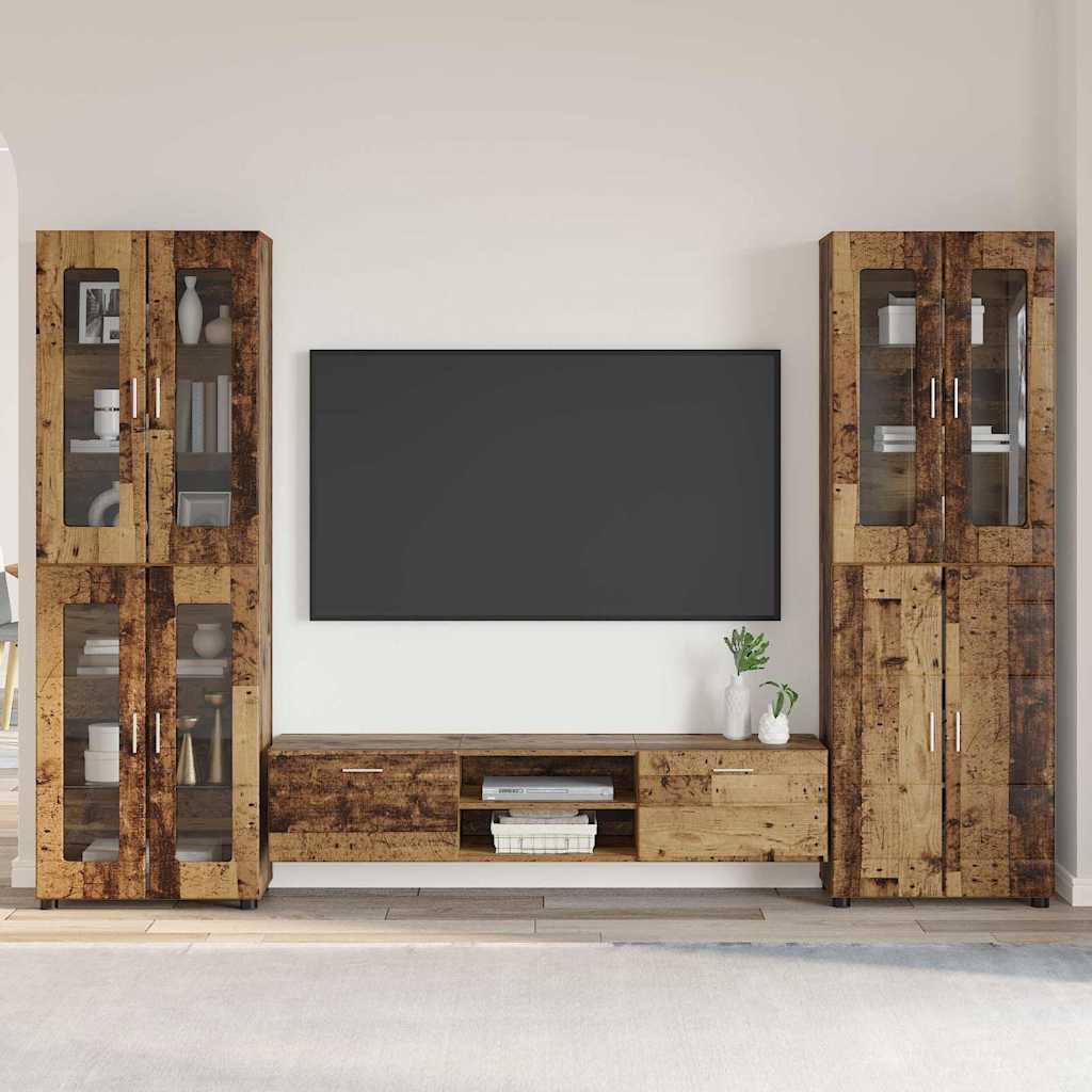 Set mobile TV FLORIN 3 pcs Legno vecchio Legno multistrato | homemem39