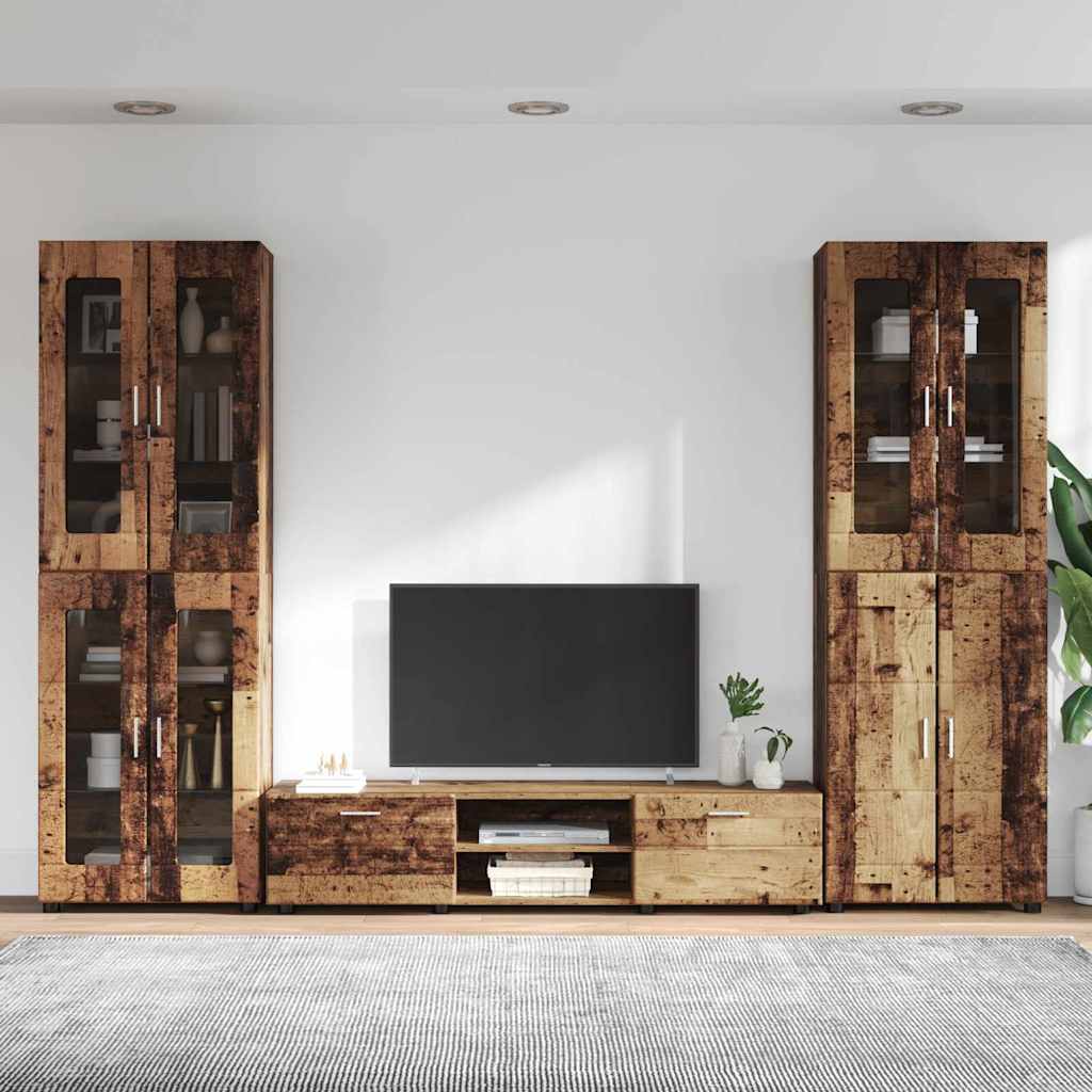 Set mobile TV FLORIN 3 pcs Legno vecchio Legno multistrato | homemem39