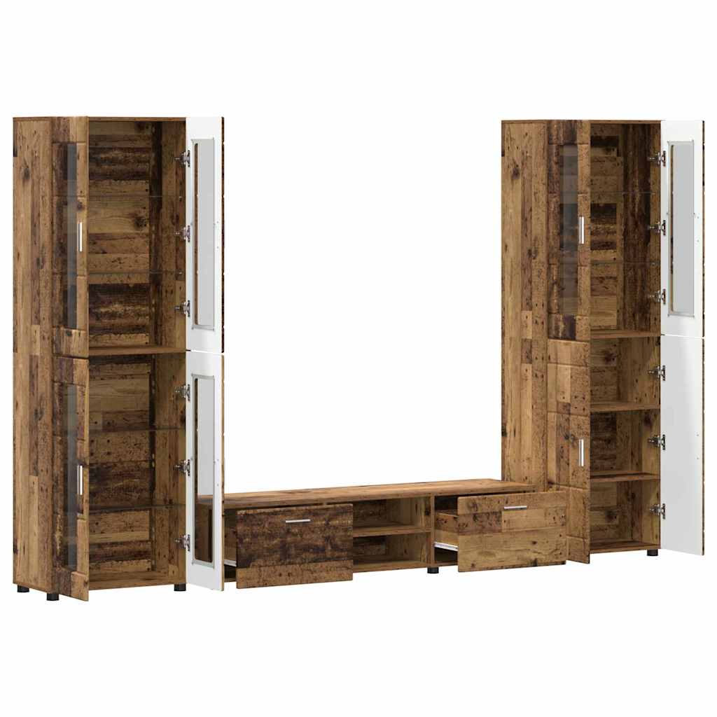 Set mobile TV FLORIN 3 pcs Legno vecchio Legno multistrato | homemem39