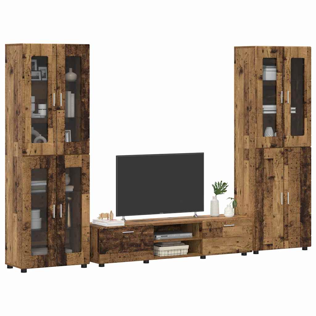 Set mobile TV FLORIN 3 pcs Legno vecchio Legno multistrato | homemem39