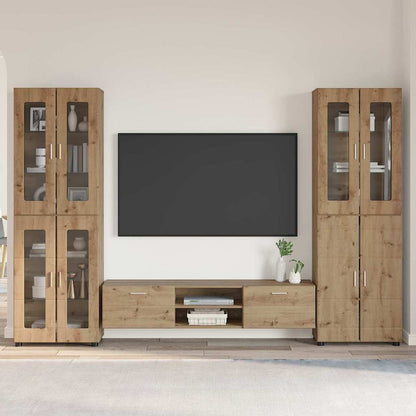 Set mobile TV FLORIN 3 pcs Rovere artigianale Legno multistrato