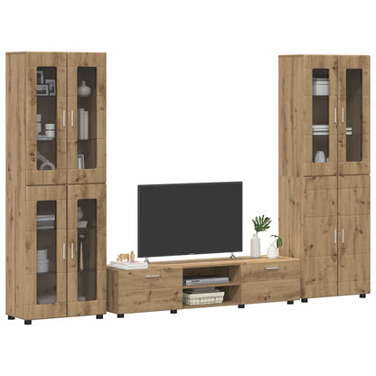 Set mobile TV FLORIN 3 pcs Rovere artigianale Legno multistrato | homemem39