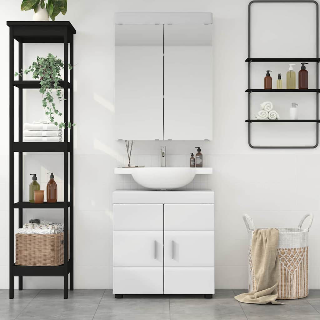 Set di mobili per il bagno TULUM 2 pcs Bianco 60 x 34 x 63 cm | homemem39