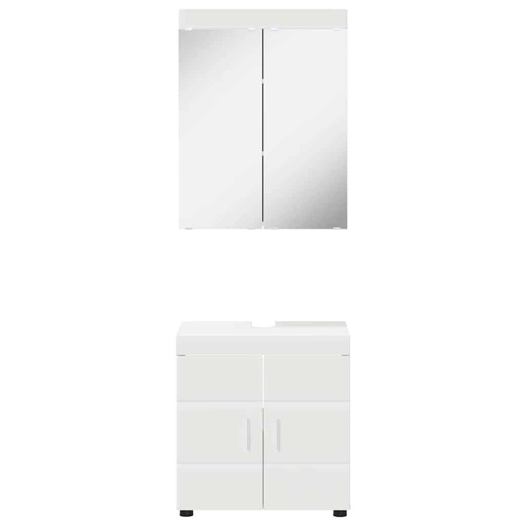 Set di mobili per il bagno TULUM 2 pcs Bianco 60 x 34 x 63 cm | homemem39