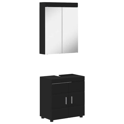 Set di mobili per il bagno TULUM 2 pcs Nero 60 x 34 x 63 cm | homemem39