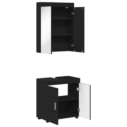 Set di mobili per il bagno TULUM 2 pcs Nero 60 x 34 x 63 cm | homemem39