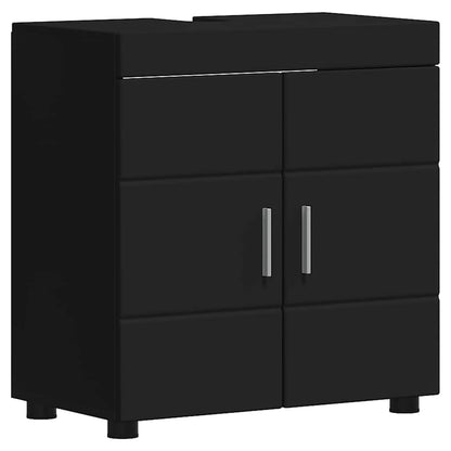 Set di mobili per il bagno TULUM 2 pcs Nero 60 x 34 x 63 cm