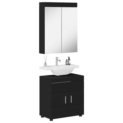 Set di mobili per il bagno TULUM 2 pcs Nero 60 x 34 x 63 cm | homemem39