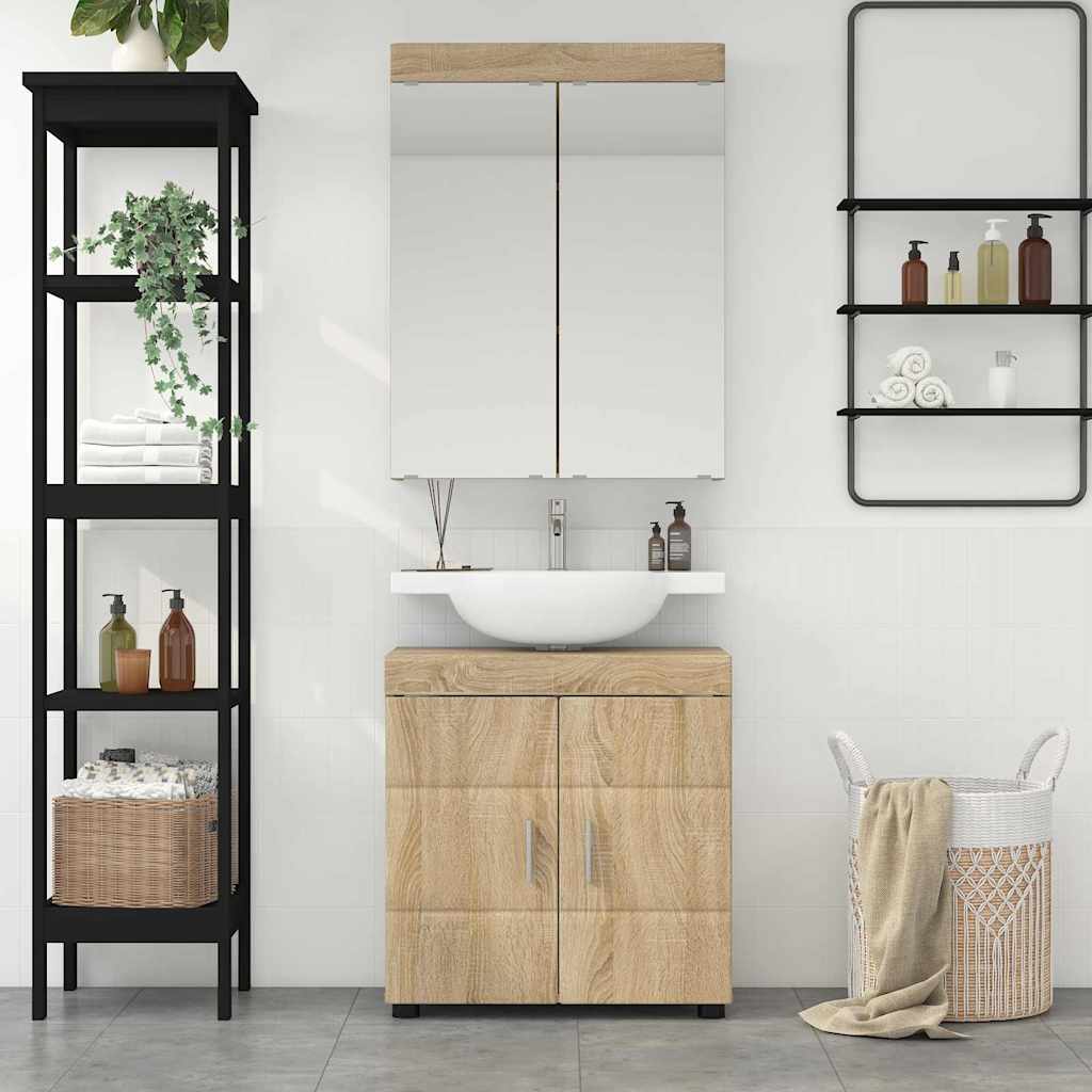 Set di mobili per il bagno TULUM 2 pz Rovere Sonoma