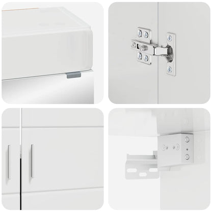 Set di mobili per il bagno TULUM 2 pcs Bianco Lucido | homemem39