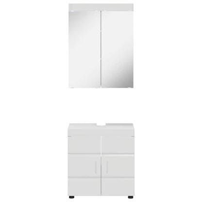 Set di mobili per il bagno TULUM 2 pcs Bianco Lucido | homemem39
