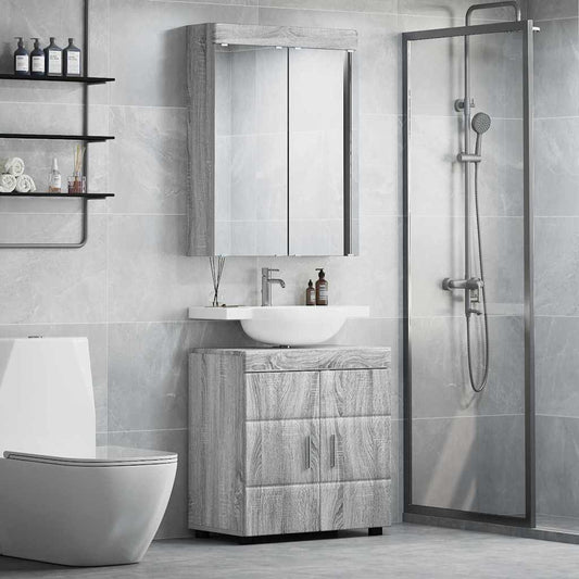 Set di mobili per il bagno TULUM 2 pcs Grigio Sonoma | homemem39