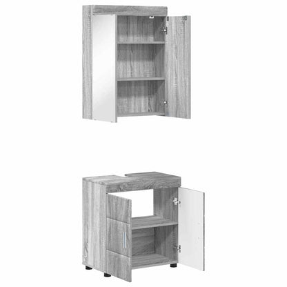 Set di mobili per il bagno TULUM 2 pcs Grigio Sonoma | homemem39