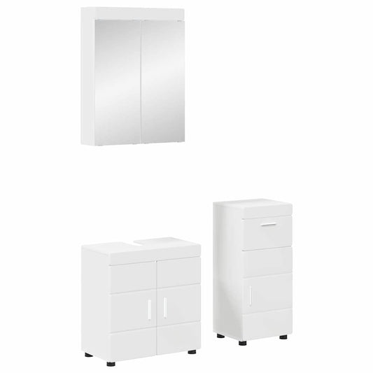 Set di mobili per il bagno TULUM 3 pcs Bianco 60 x 34 x 63 cm | homemem39