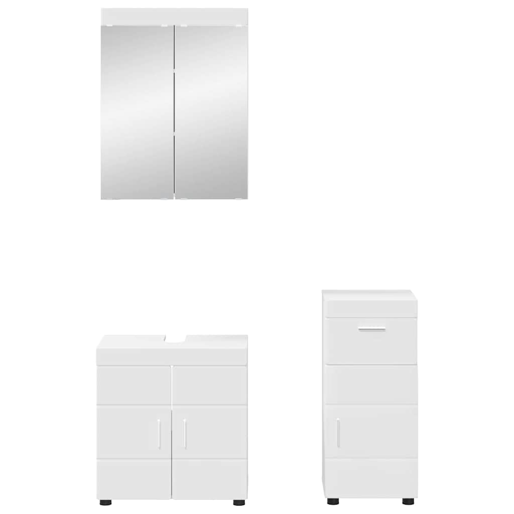 Set di mobili per il bagno TULUM 3 pcs Bianco 60 x 34 x 63 cm | homemem39