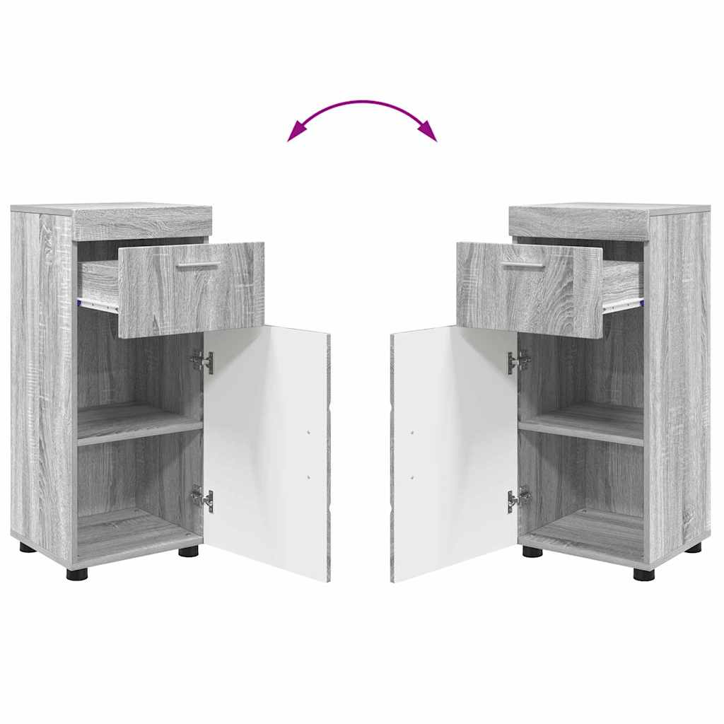 Set di mobili per il bagno con cassetto TULUM Grigio Sonoma | homemem39
