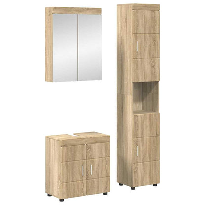 Set di mobili per il bagno TULUM 3 pz Rovere Sonoma