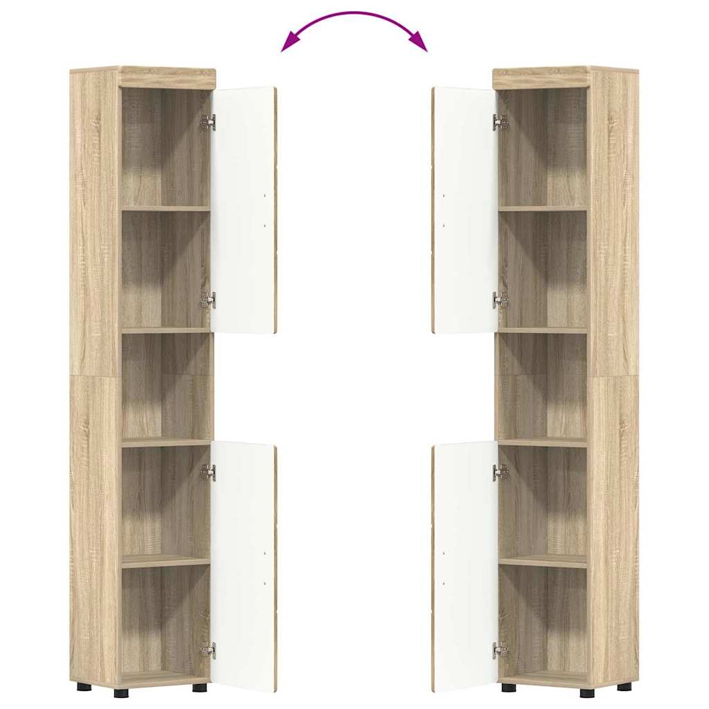 Set di mobili per il bagno TULUM 3 pz Rovere Sonoma | homemem39