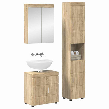 Set di mobili per il bagno TULUM 3 pz Rovere Sonoma