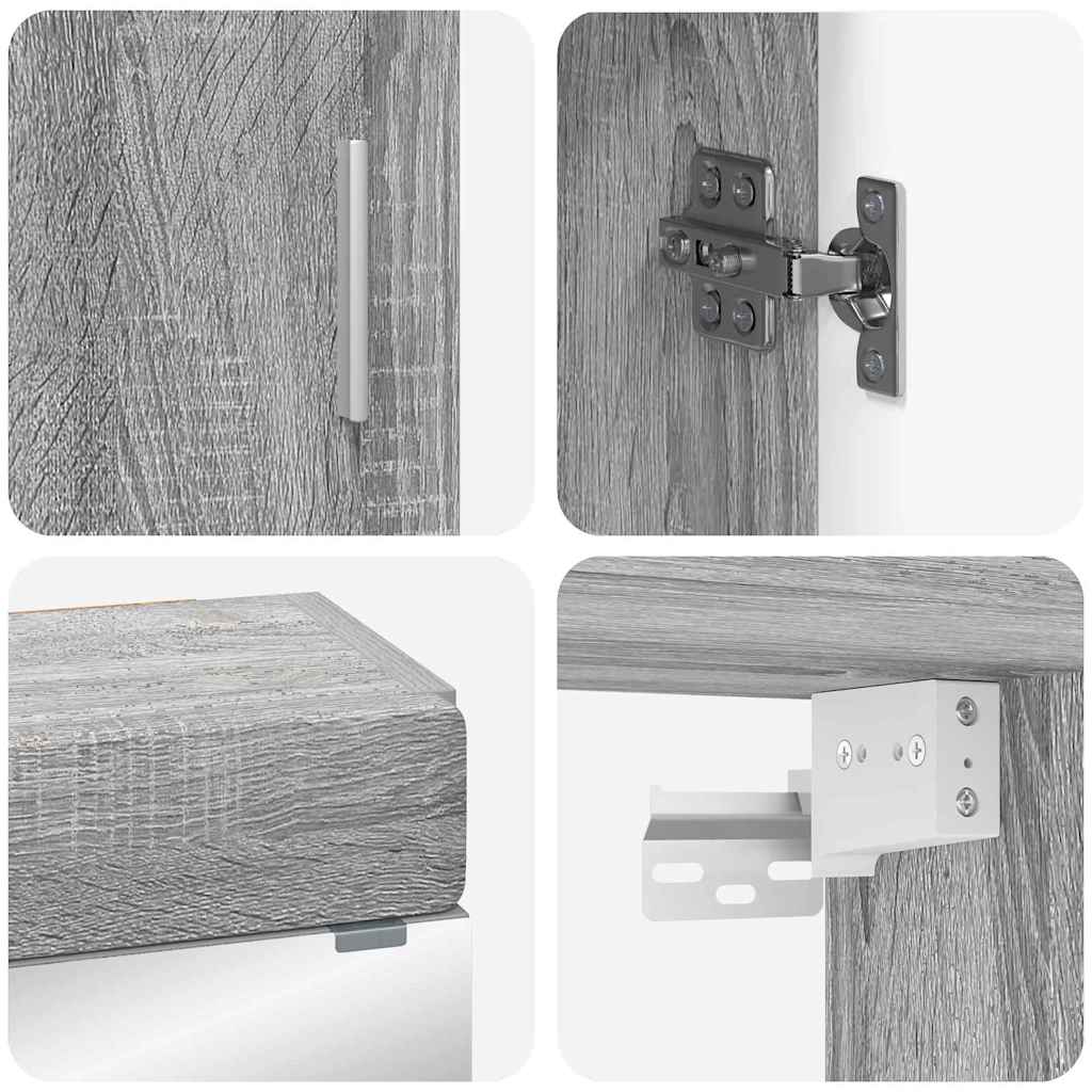 Set di mobili per il bagno TULUM 3 pcs Grigio Sonoma | homemem39
