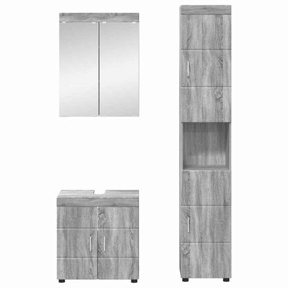 Set di mobili per il bagno TULUM 3 pcs Grigio Sonoma | homemem39