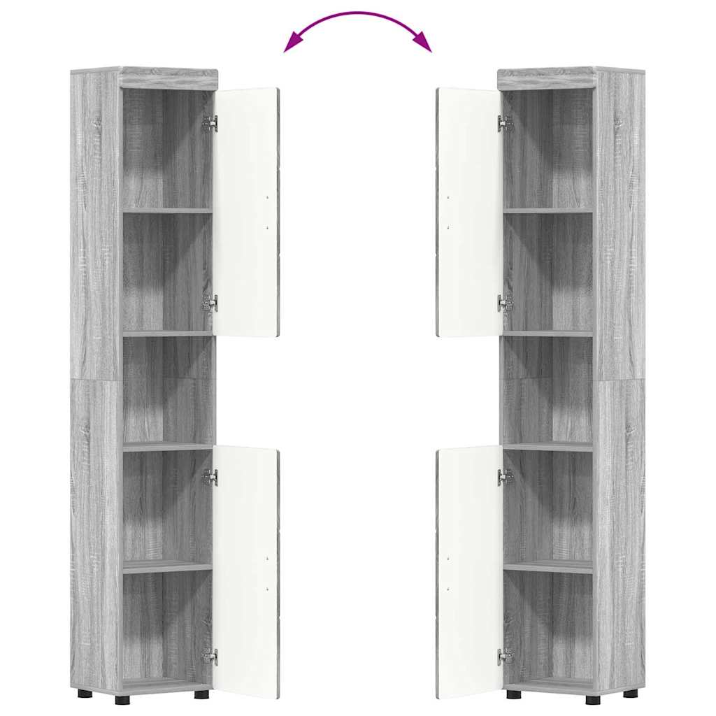 Set di mobili per il bagno TULUM 3 pcs Grigio Sonoma | homemem39