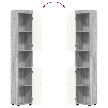 Set di mobili per il bagno TULUM 3 pcs Grigio Sonoma