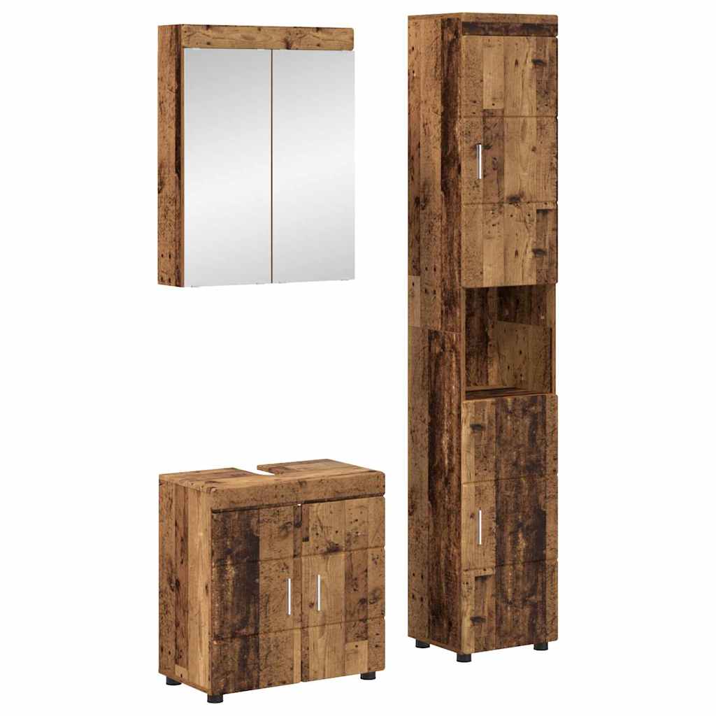 Set di mobili per il bagno TULUM 3 pcs Legno vecchio | homemem39