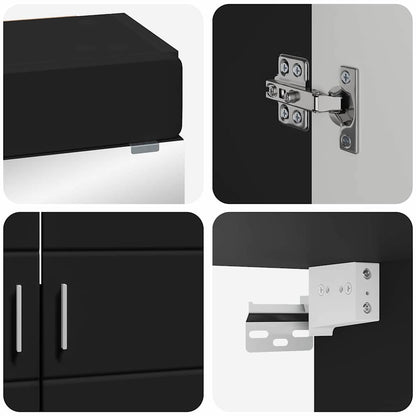 Set di mobili per il bagno TULUM 4 pcs Nero 60 x 34 x 63 cm | homemem39