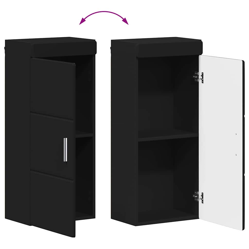 Set di mobili per il bagno TULUM 4 pcs Nero 60 x 34 x 63 cm | homemem39
