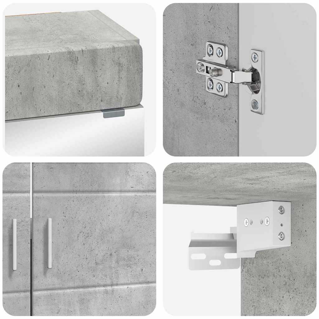 Set di mobili per il bagno TULUM 4 pz Grigio cemento | homemem39