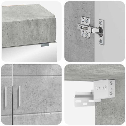 Set di mobili per il bagno TULUM 4 pz Grigio cemento | homemem39