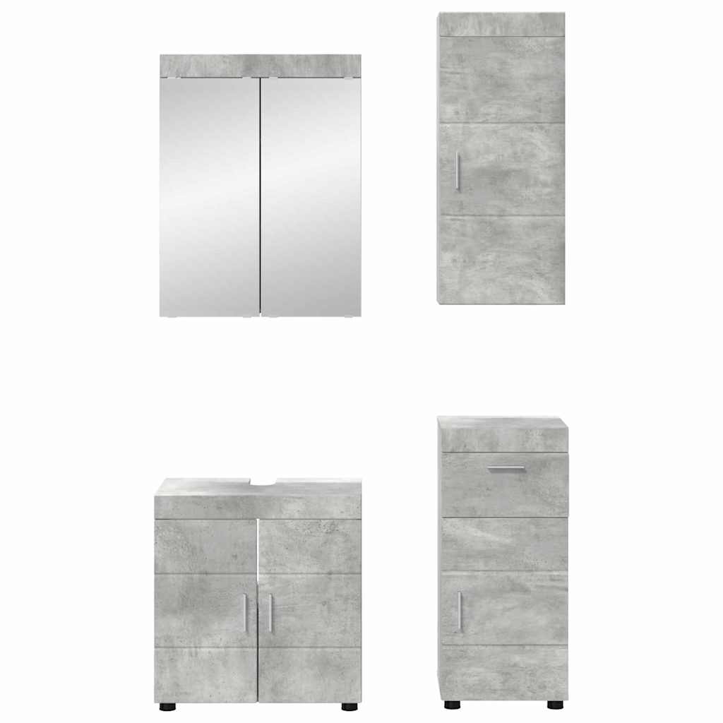 Set di mobili per il bagno TULUM 4 pz Grigio cemento | homemem39