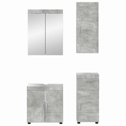 Set di mobili per il bagno TULUM 4 pz Grigio cemento | homemem39